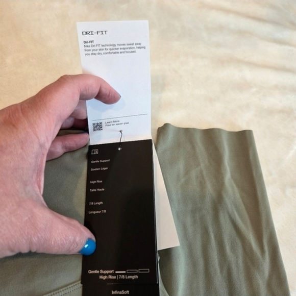 Nike Zenvy Gentle-Support High-Waisted 7/8 Leggings - Light Army Green New Women - Picture 5 of 13